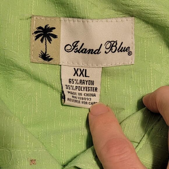 Island Blue Button Down Shirt - Picture 3 of 4